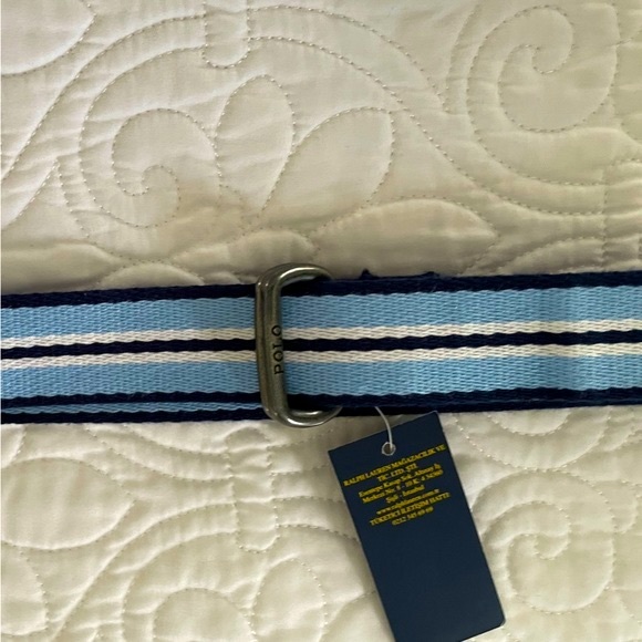 NWT Navy/Light Blue/White 36” Polo by Ralph Lauren Belt - Picture 5 of 9